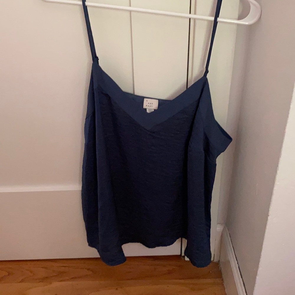 Target A New Day Brand Blue Silk Tank
